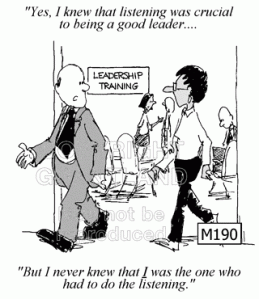 Cartoon Leadership Listening