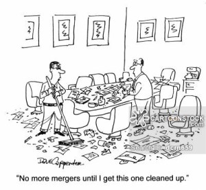 'No more mergers until I get this one cleaned up.'