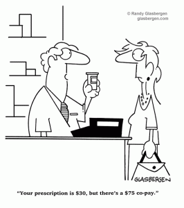Cartoon Prescription Co Pay