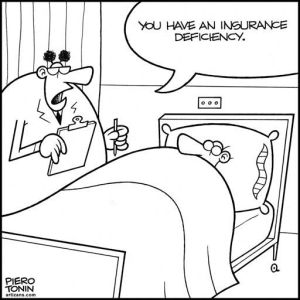 Cartoon Health Insurance Deficiency