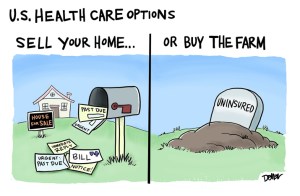Cartoon US Healthcare Options