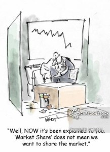 "Well, now it's been explained to you, 'Market Share' does not mean we want to share the market."